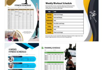 4+ modèles gratuits d'horaires de fitness professionnels pour MS Word