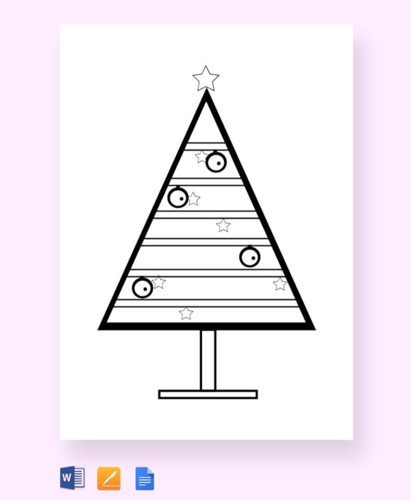 47+ modèles d’arbres de Noël imprimables