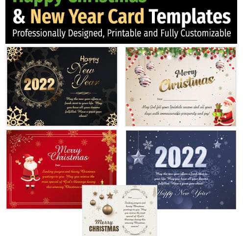 5+ modèles de cartes de Noël et du Nouvel An pour MS Word