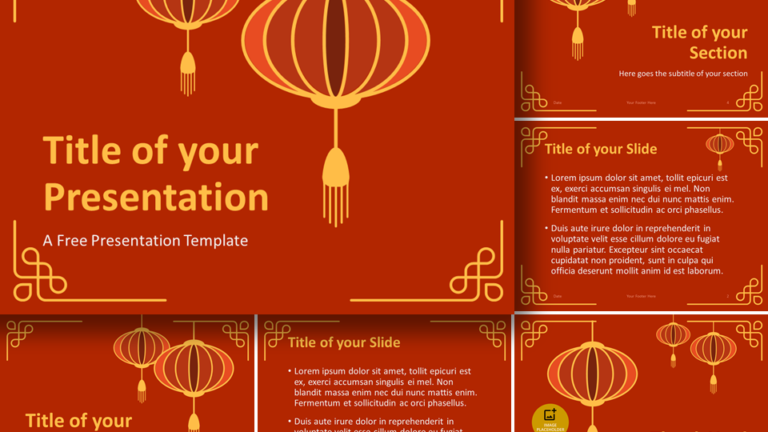 Modèle de nouvel an chinois pour PowerPoint et Google Slides