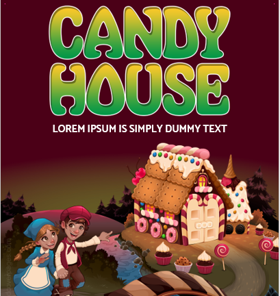 Modèles de page de couverture Candy House pour Word |  Télécharger et modifier