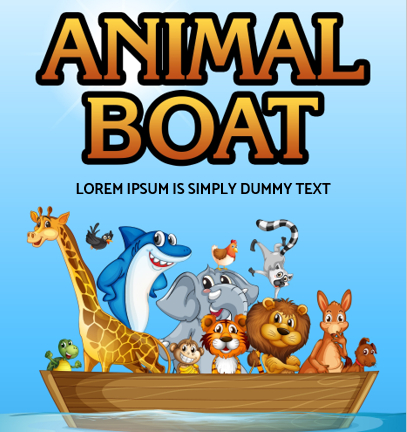 Modèles de page de couverture de conception de bateau animal |  Télécharger gratuitement