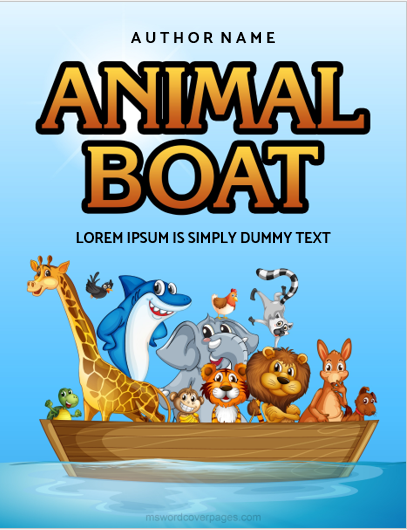 Modèles de page de couverture de conception de bateau animal |  Télécharger gratuitement