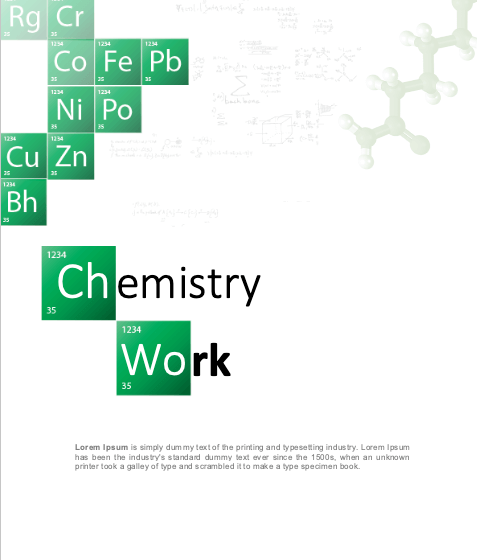Page de couverture du travail de chimie – DESCARGAR PORTADAS