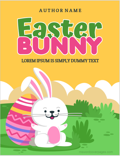 Pages de couverture de cahier de lapin de Pâques |  Télécharger Modifier et imprimer