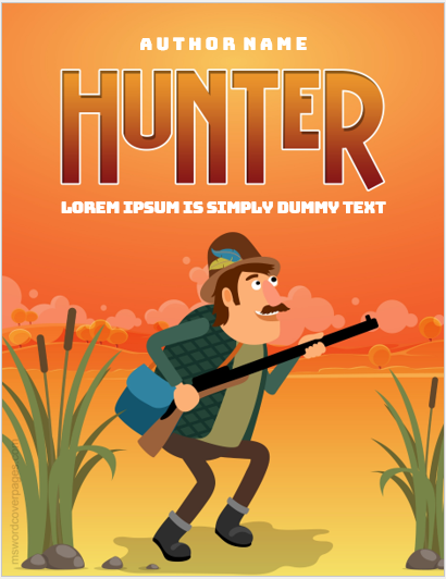 Pages de couverture du livre Hunter pour Word |  Télécharger Modifier et imprimer