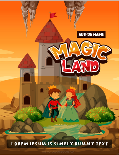 Pages de couverture du livre Magic Land pour Word |  Télécharger Modifier et imprimer