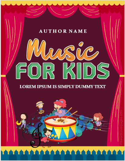 Pages de couverture du thème de la musique pour les enfants |  Télécharger Modifier et imprimer