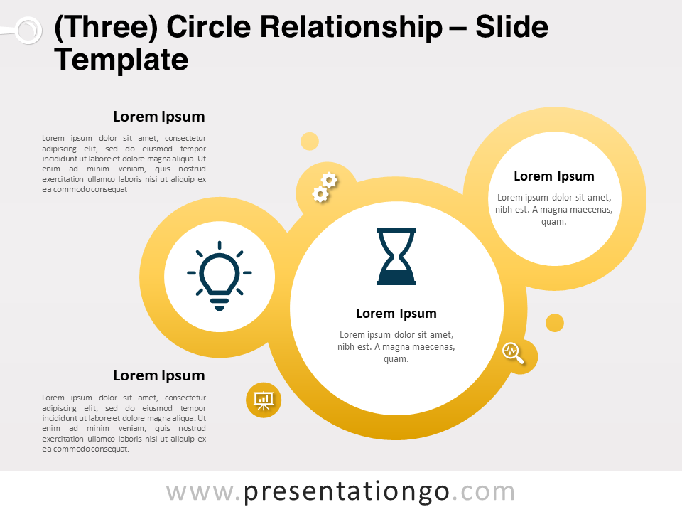 Relation à 3 cercles pour PowerPoint et Google Slides – PresentationGO
