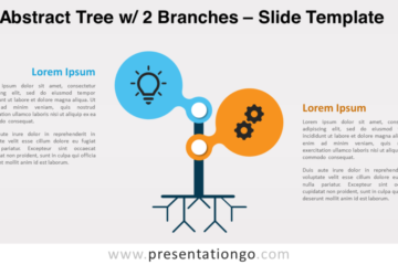 Arbre abstrait gratuit avec 2 branches pour PowerPoint et Google Slides