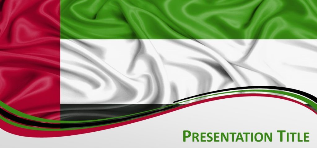 Drapeau des Émirats arabes unis gratuit pour PowerPoint et Google Slides