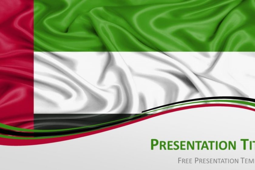 Modèle PowerPoint et Google Slides de drapeau des Émirats arabes unis