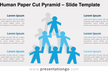 Pyramide découpée en papier humain gratuite pour PowerPoint et Google Slides