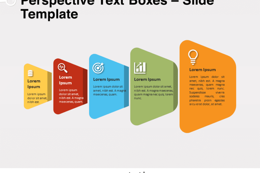 Zones de texte en perspective pour PowerPoint et Google Slides