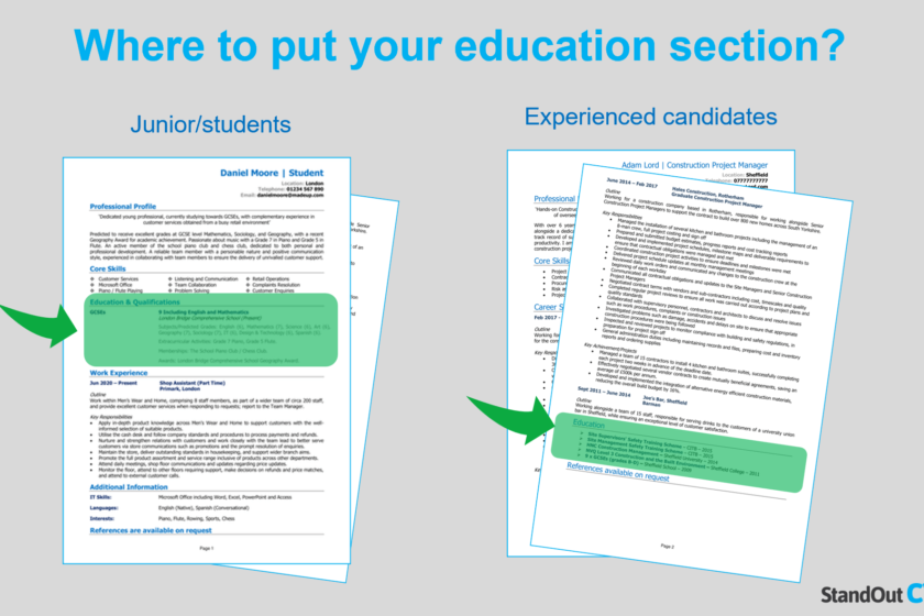 Comment rédiger votre CV section éducation [Examples + guide]