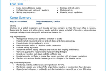 CV de commerçant 1