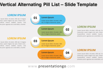 Liste de pilules alternées verticales pour PowerPoint et Google Slides