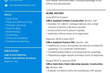 Assistante de bureau |  Modèles de CV gratuits + Guide pratique