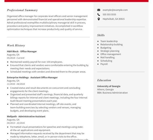 Gestionnaire de bureau |  Modèles de CV gratuits + Guide pratique