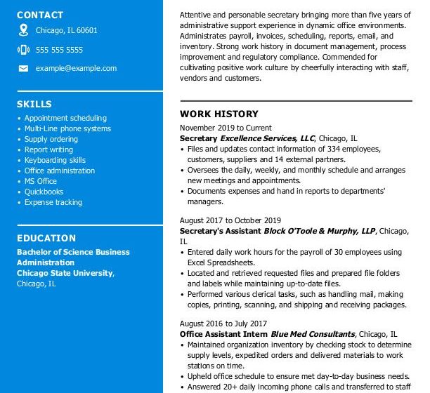 Secrétaire |  Modèles de CV gratuits + Guide pratique