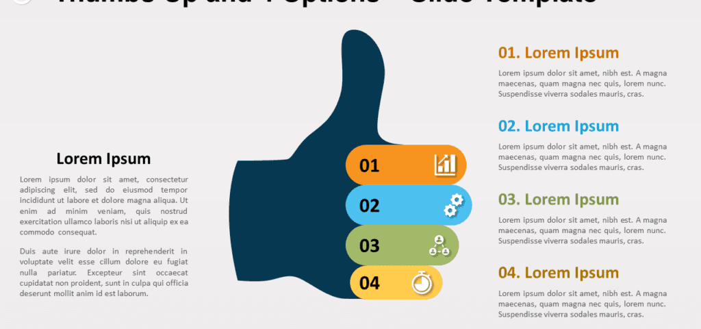 Thumbs Up et 4 options pour PowerPoint et Google Slides