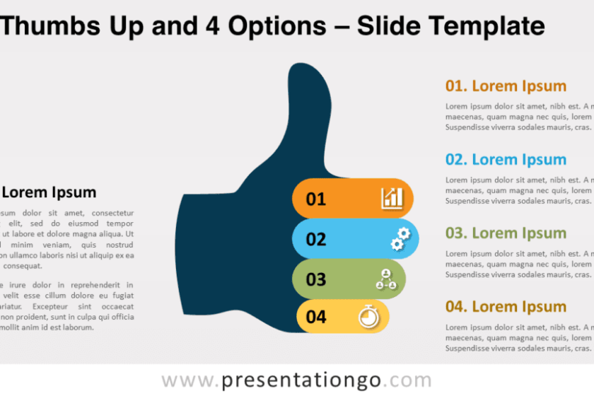 Thumbs Up et 4 options pour PowerPoint et Google Slides