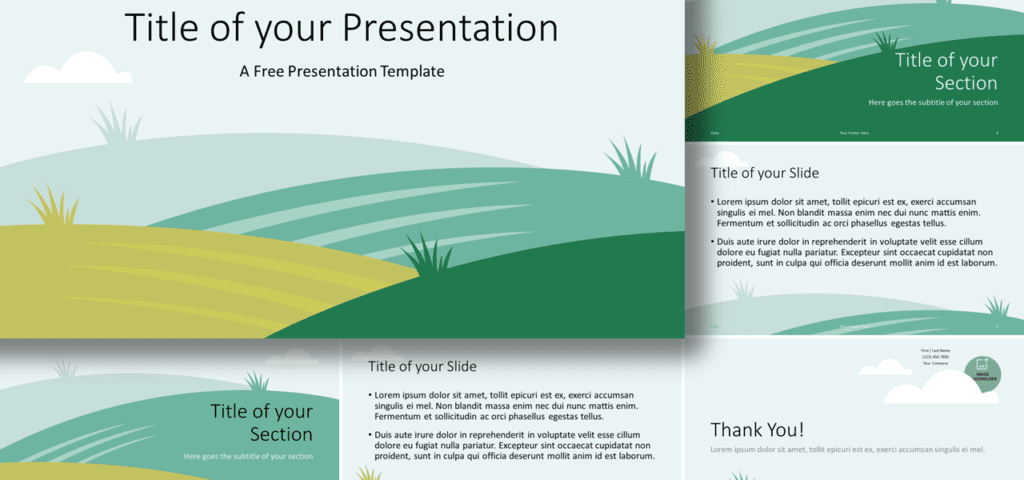 Modèle de paysage pour PowerPoint et Google Slides – PresentationGO