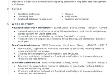 Administrateur Salesforce |  Modèles de CV gratuits + Guide pratique