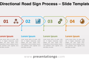 Processus gratuit de signalisation routière directionnelle pour PowerPoint et Google Slides