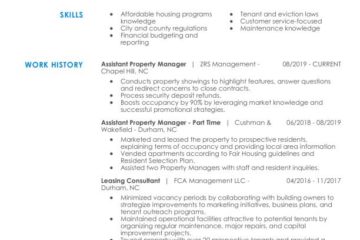 Adjoint au gestionnaire immobilier |  Modèles de CV gratuits + Guide pratique