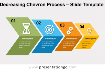 Processus Chevron décroissant gratuit pour PowerPoint et Google Slides