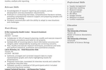 Assistante de recherche |  Modèles de CV gratuits + Guide pratique