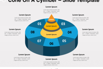 Cône sur un cylindre pour PowerPoint et Google Slides