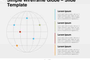 Globe filaire simple pour PowerPoint et Google Slides