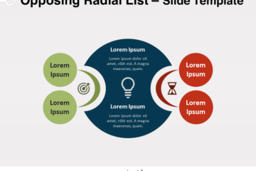 Liste radiale opposée pour PowerPoint et Google Slides