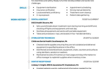 Modèles de CV de dentisterie téléchargeables |  Pour les meilleurs emplois