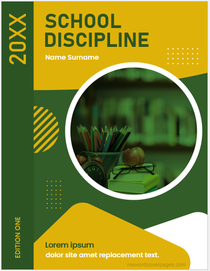 Modèles de page de garde de livre de discipline scolaire |  Pages de téléchargement