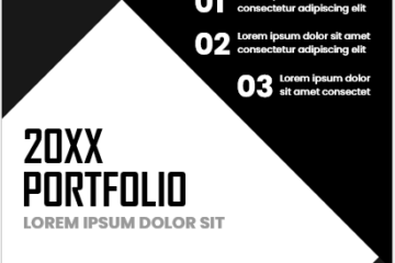 Pages de couverture du portfolio en noir et blanc |  Télécharger Modifier Imprimer