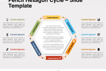 Cycle de l’hexagone du crayon pour PowerPoint et Google Slides