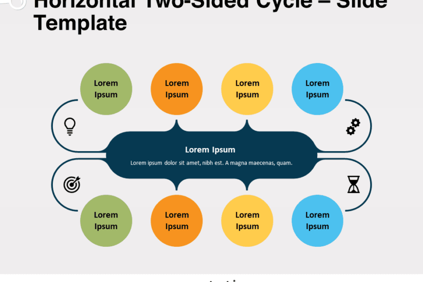 Cycle recto-verso horizontal pour PowerPoint et Google Slides