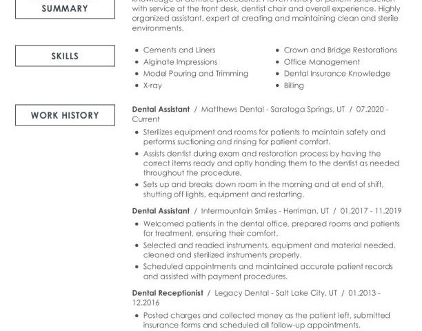 Assistante Dentaire |  Modèles de CV gratuits + Guide pratique