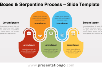 Boîtes et processus serpentin pour PowerPoint et Google Slides