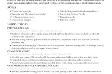 Infirmière Assistante Certifiée |  Modèles de CV gratuits + Guide pratique