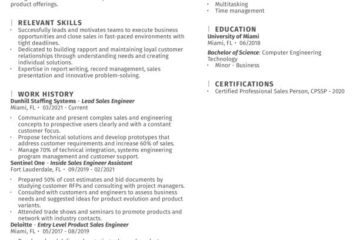 Ingénieur commercial |  Modèles de CV gratuits + Guide pratique