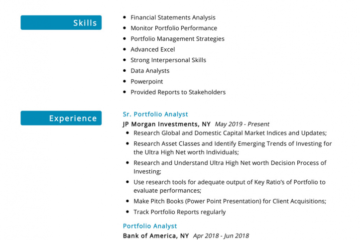 Top 10 des compétences de CV d’analyste de portefeuille pour 2022 – ResumeKraft