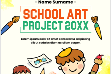 Conceptions de la première page du projet d’art scolaire |  Télécharger Modifier Imprimer