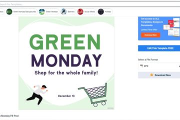 select a green monday fb post template