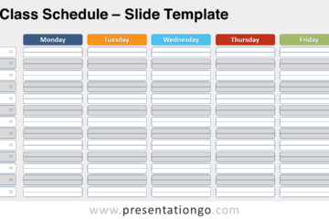 Horaire de cours gratuit pour PowerPoint et Google Slides