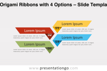 Rubans Origami gratuits avec 4 options pour PowerPoint et Google Slides
