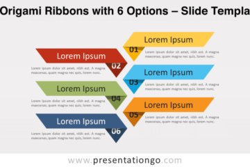 Rubans Origami gratuits avec 6 options pour PowerPoint et Google Slides